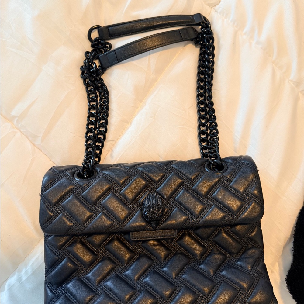 Kurt Geiger Black Quilted Shoulder Bag - Picture 2 of 5